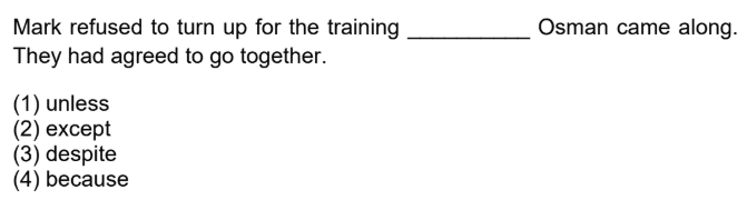 unless conjunction meaning PSLE English Question 10 explained